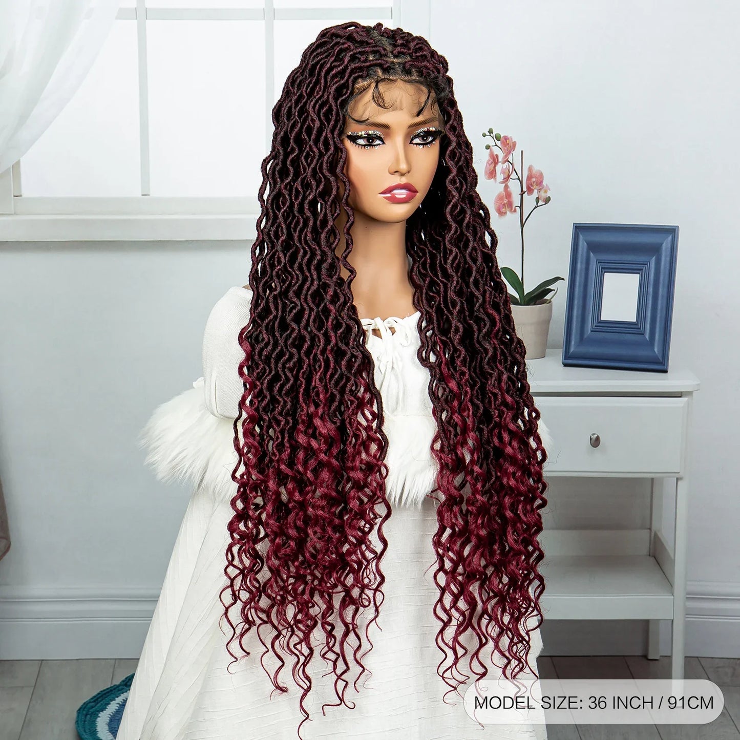Goddess Locs & Passion Twist Braids Wig | Full Lace | Knotless | Boho Style