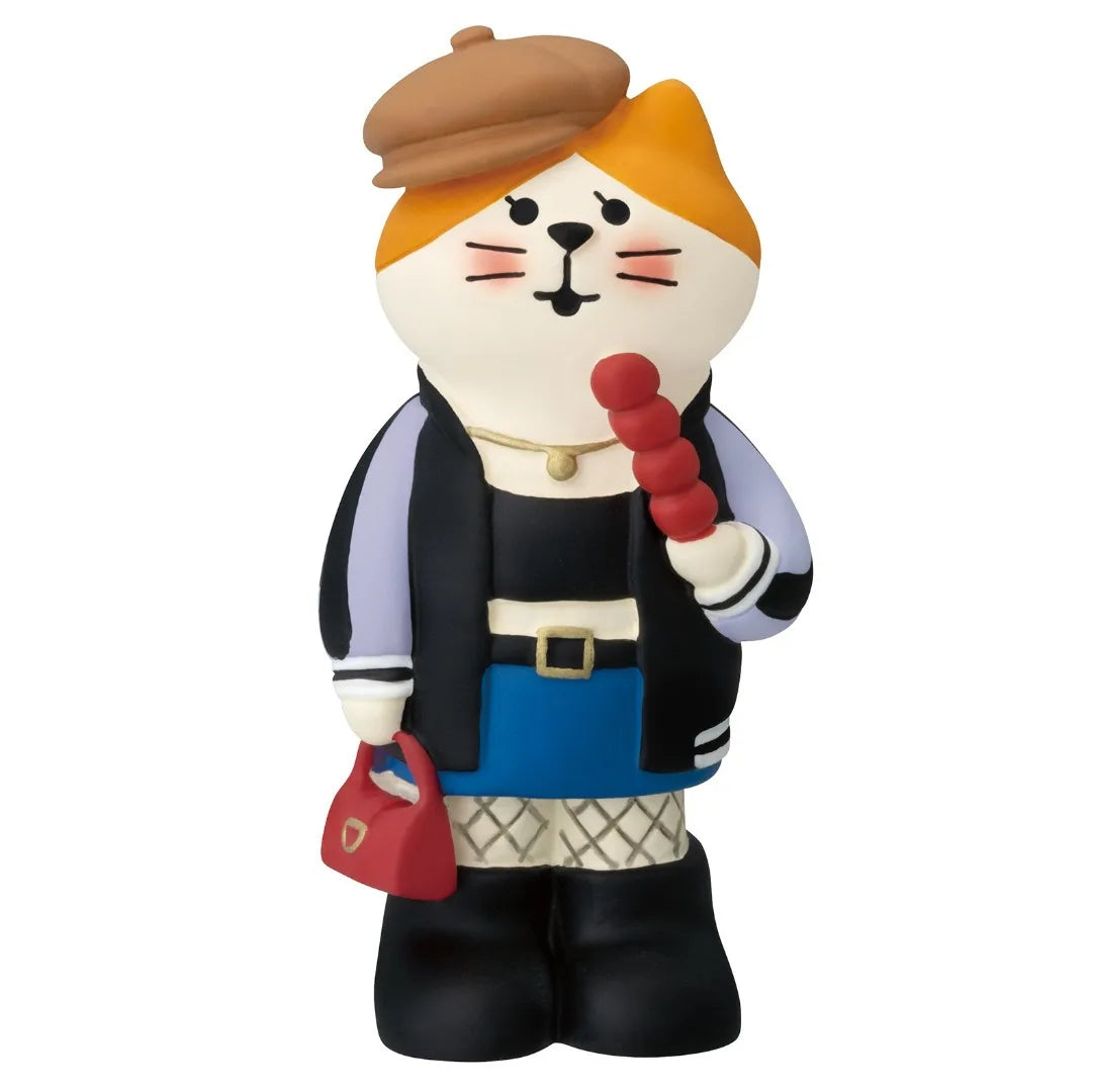 ZAKKA Ornaments Night Market Girl Barbecue Stand Scene Decoration Shooting Props Miniature Resin Cat Birthday Gift Collection