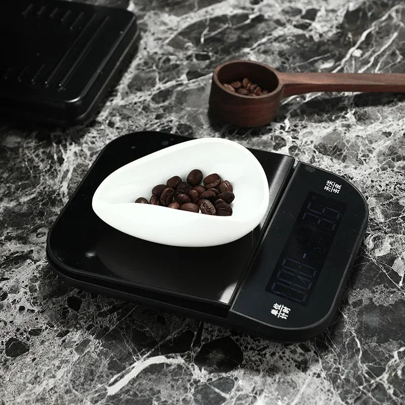 Coffee Beans Dose Trays Ceramic Pure White Smooth Porcelain Teaspoon Tea Separator Vessel Coffee Bean Spoon Shovel Tea Trays