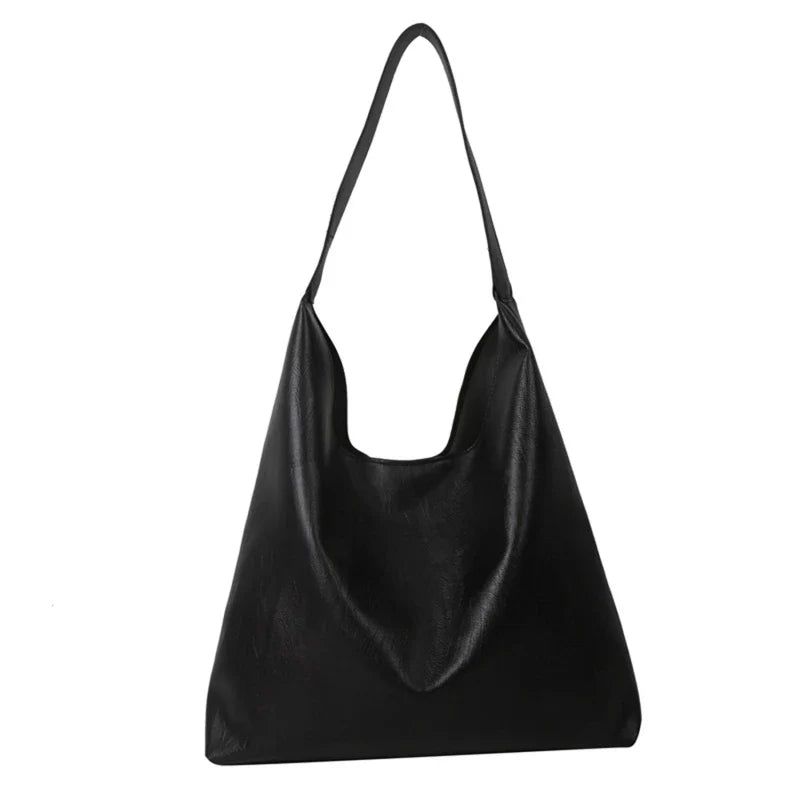 Vintage Soft PU Leather Ladies Shoulder Bag | Commuter Large Handbag & Women's Versatile Tote Underarm Bag (Quality Design)