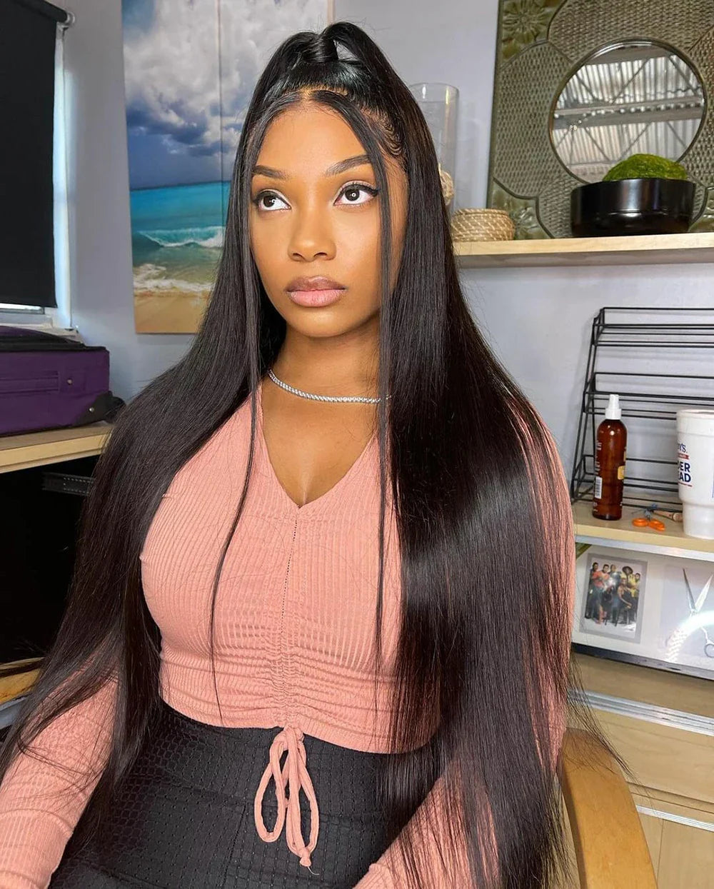 360 Lace Wig | Brazilian Bone Straight Hair | 13x6 & 13x4 Lace Frontal Wigs | 30-36 Inches