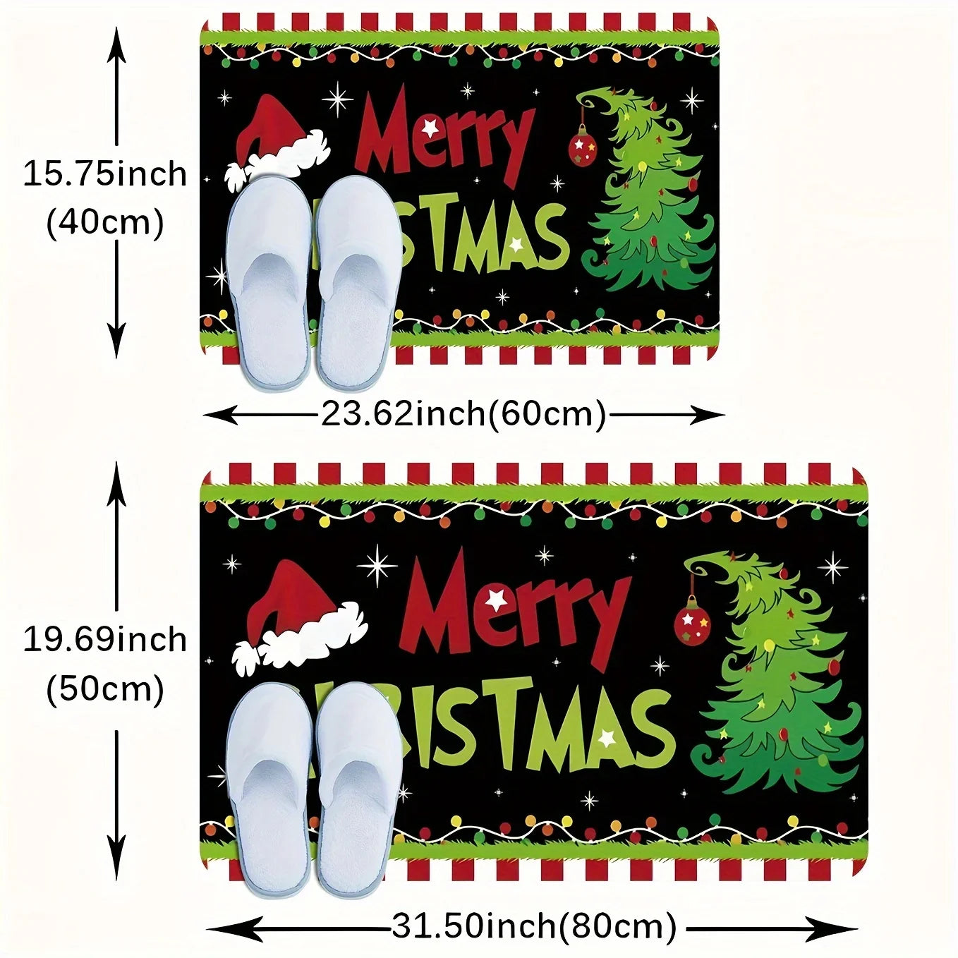 VIKAMA Creative Christmas Carpet Soft Doormat Welcome Carpet Living Room Carpet Rug For Bedroom Outdoor Carpet Christmas Decorat