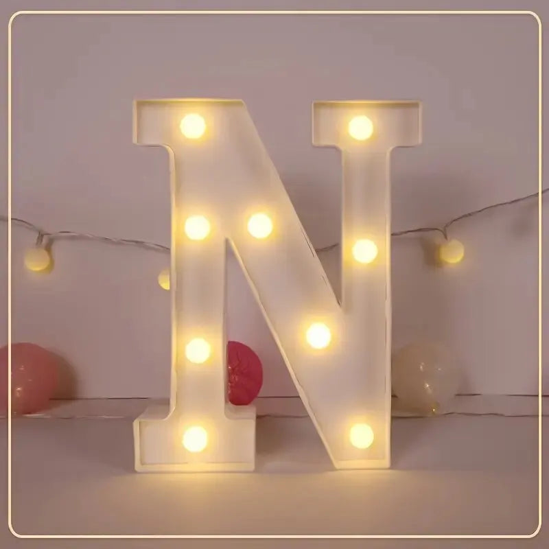 21.8cm White LED Letter&Number Night Lights,Battery Powered Decoration Lights,Wall Lights For Wedding,Birthday,Party,Christmas