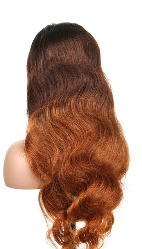 Ombre Body Wave Lace Front Wig | 180% Density Brazilian Remy Human Hair (13x4 & 4x4, Pre-Plucked)