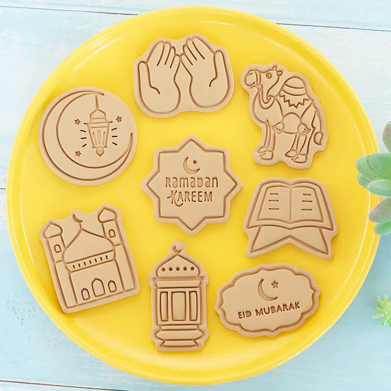 Ramadan Decoration 2025 EID Mubarak Biscuit Mold Cookie Cutter DIY Islamic Muslim Party Decor Al Adha Ramadan Kareem Eid Mubarak