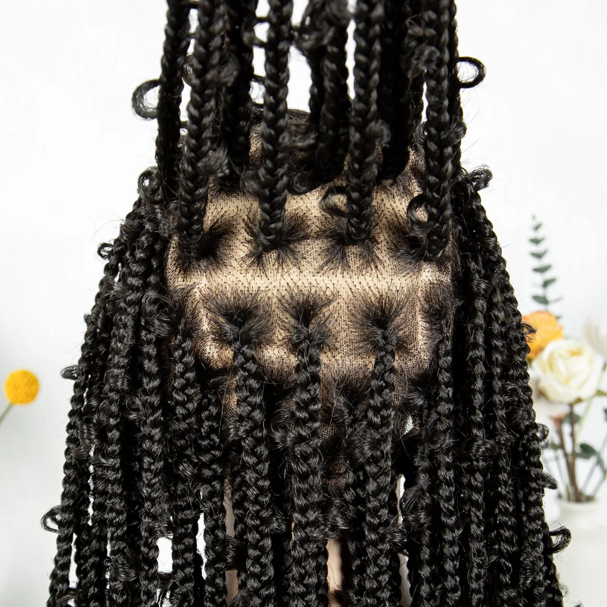 Kima Butterfly Crochet Box Braided Wigs Synthetic Cornrow Full Lace Wig Dreadlocks Wig Crochet For Black Women