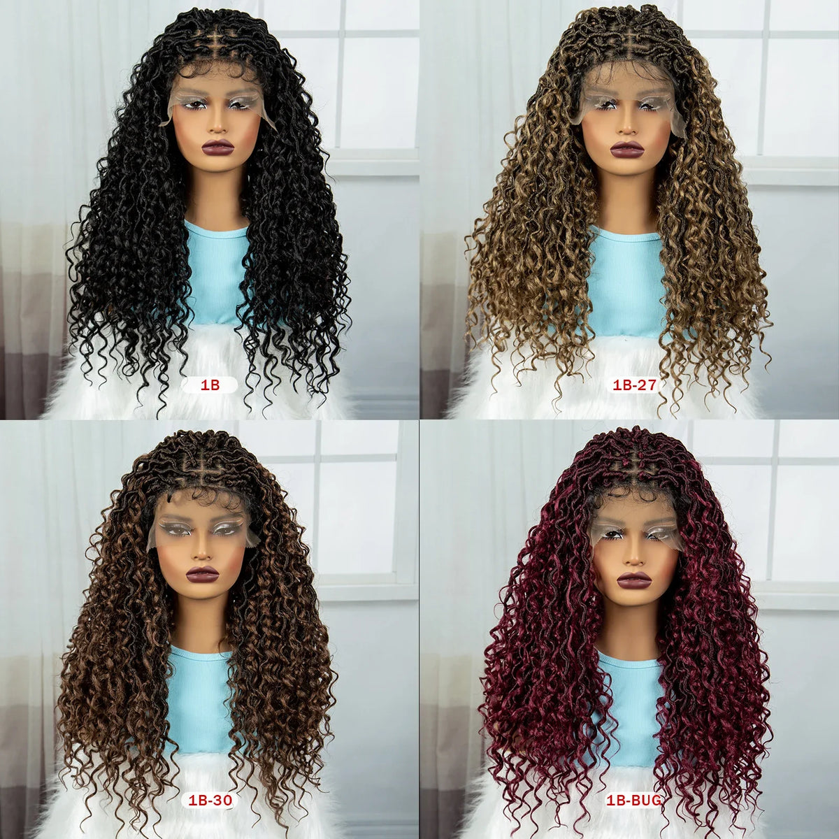 Burgundy Goddess Faux Locs Wig | Curly Ends | Lace Front | Baby Hair