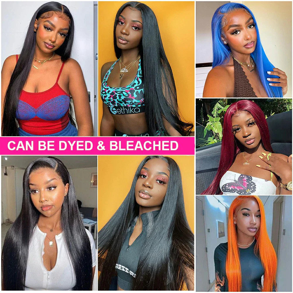 360 Lace Wig | Brazilian Bone Straight Hair | 13x6 & 13x4 Lace Frontal Wigs | 30-36 Inches