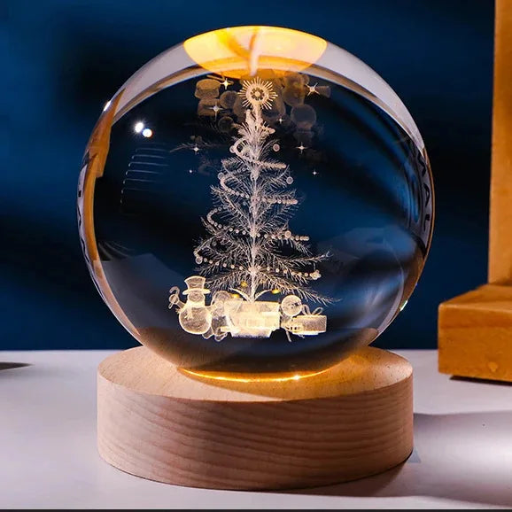 Christmas unique 3D crystal ball lights with Galaxy and planetary projection USB nightlights for couples gift atmosphere lights