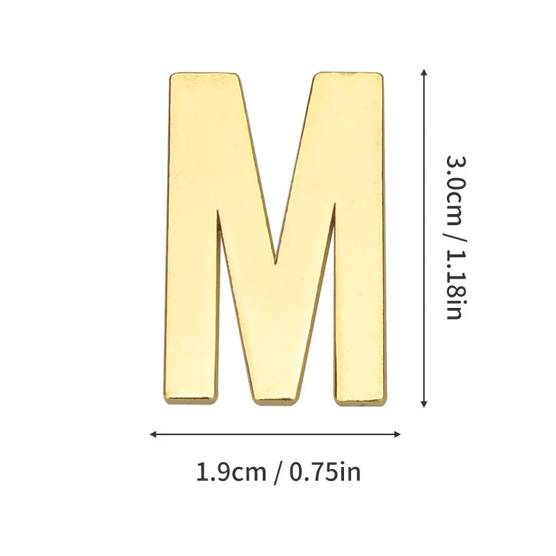 1Pcs Metal Self Adhesive House Number English Alphabet Letters for Apartment Room Door Plate Table Mailbox Number Stickers 3*2cm