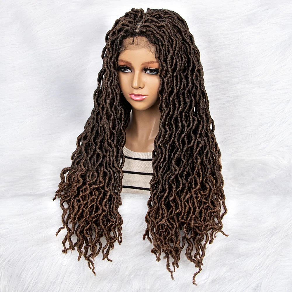 HD Transparent Lace Braided Wig with Lambswool Curls