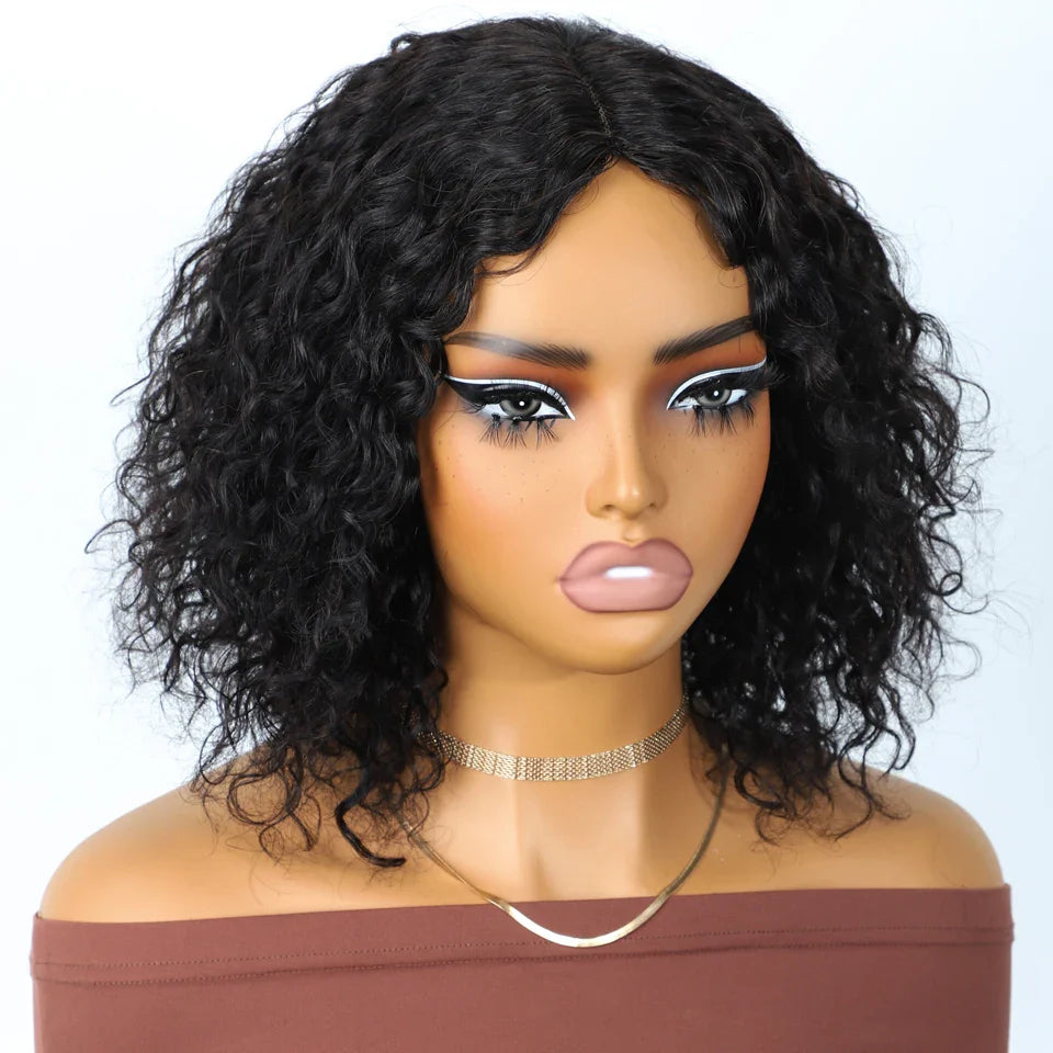 Rebecca Short Curly Bob Wig | Glueless 100% Brazilian Remy Human Hair with Middle Part