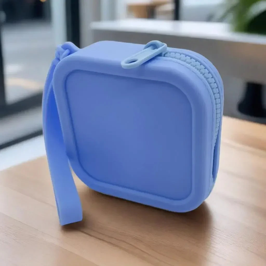 Waterproof Solid Color Silicone Wallet & Coin Purse | Mini Zipper Organizer Travel Pouch (Cosmetic Bag, Earphone Bag for Students)