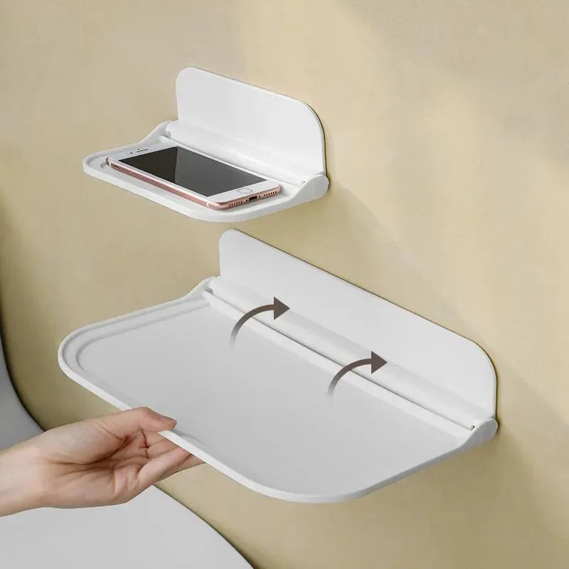 RV Space-Saving Foldable Rack! Easy-to-Install Wall Mount, Sturdy Floating Design, Ideal RV Accessory.