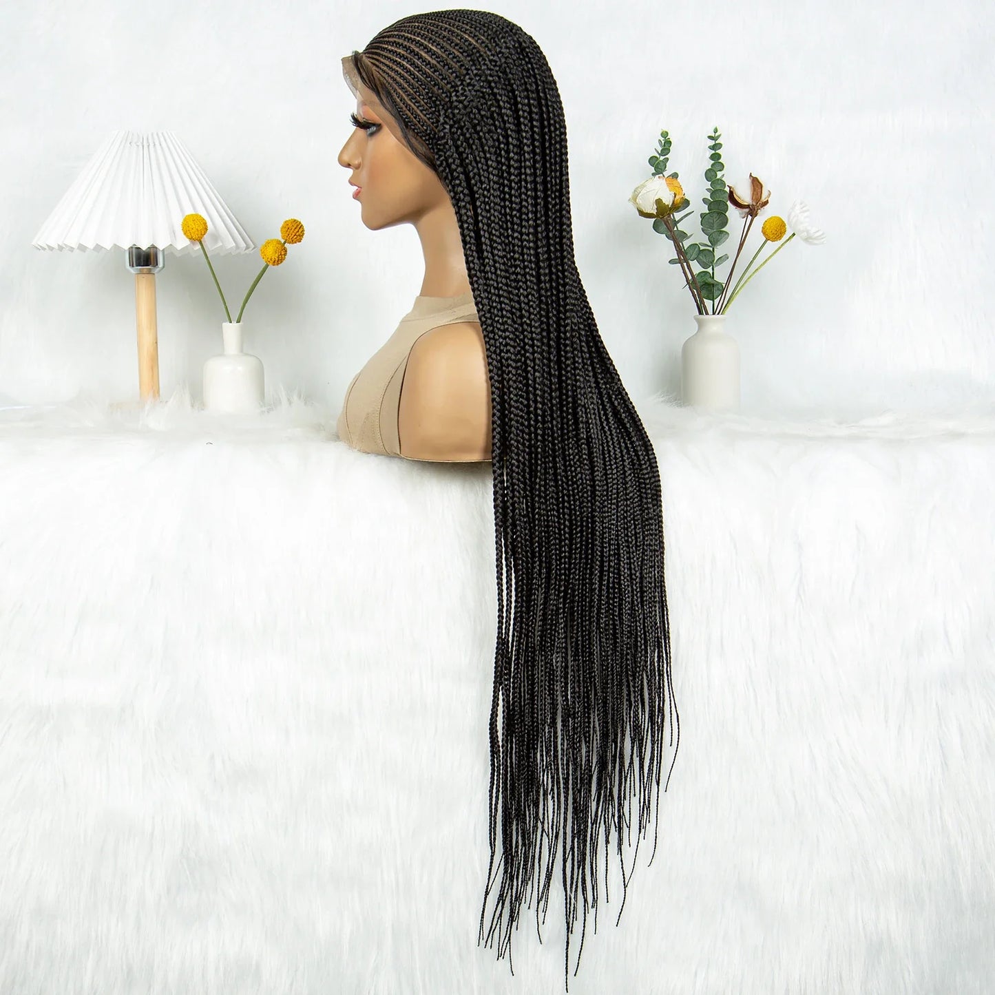 Fulani Cornrow Box Braids Wig | Full Lace Front | Baby Hair | KIMA Synthetic