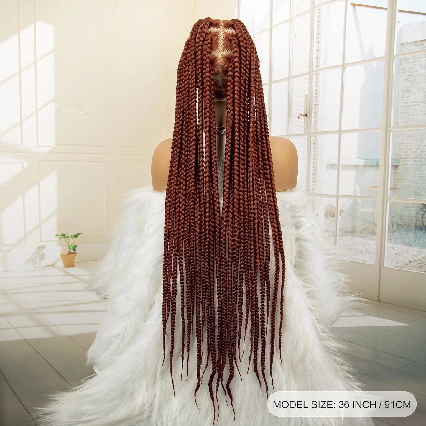 Jumbo Cornrow & Knotless Box Braids Wig | Full Lace | Baby Hair | Black Women