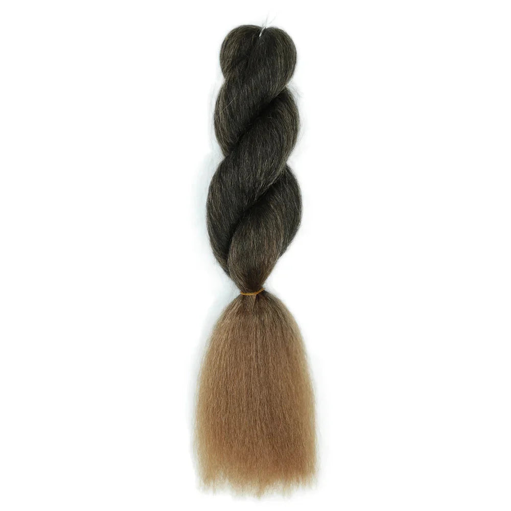 32" Full Lace Knotless Box Braids Wig - Synthetic - with Baby Hair - Medium Brown Lace