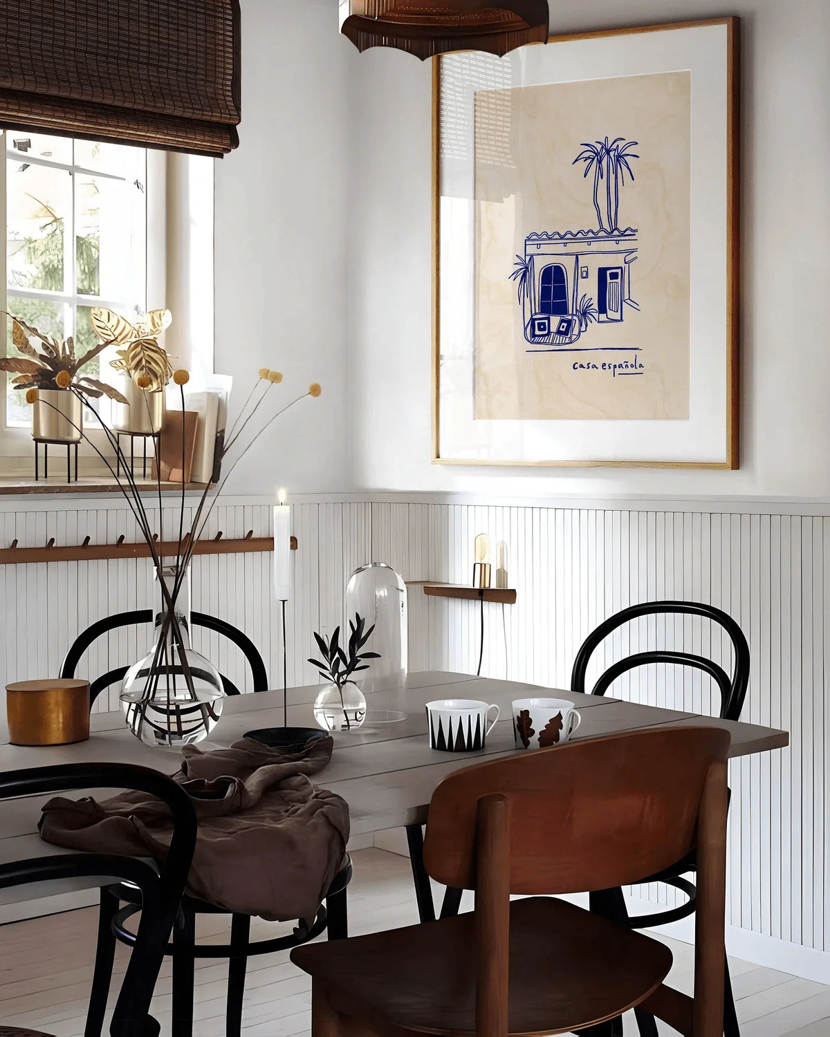 Casa Espanol Print, Ink Bleed Style, Spanish Retro Wall Art Spain House Summer Aesthetic Decor Gallery Wall Home Inspo unframed