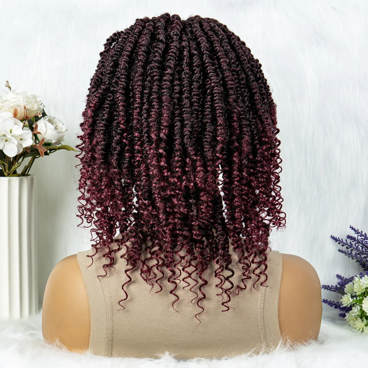 HD Lace Front Curly End Box Braids Wig | 9*6 Part