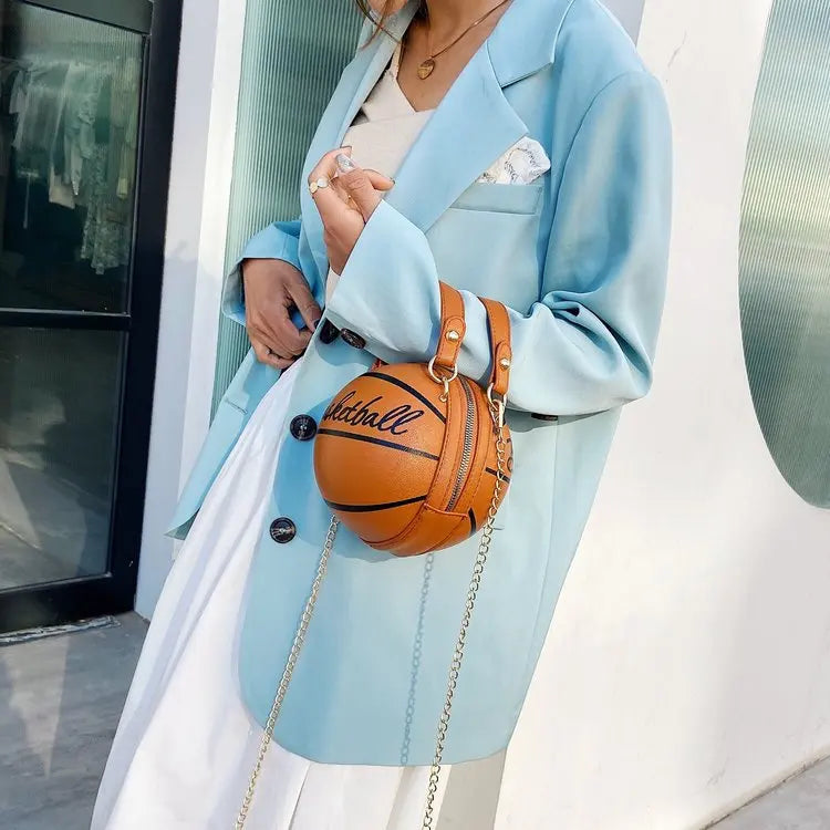 Hot Selling Ladies Spherical Bag | Personality Basketball Bag & New Shoulder Messenger Bag (Korean Round Bag Women's Bag)