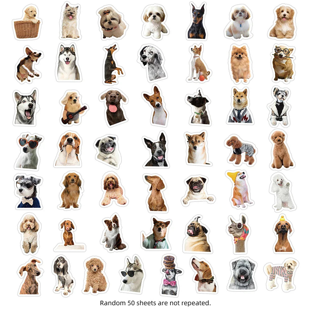 10/30/50pcs Funny Cute Pet Dog Graffiti Stickers Cartoon Decals Laptop Notebook Suitcase Phone Diary Stationery Sticker Kids Toy