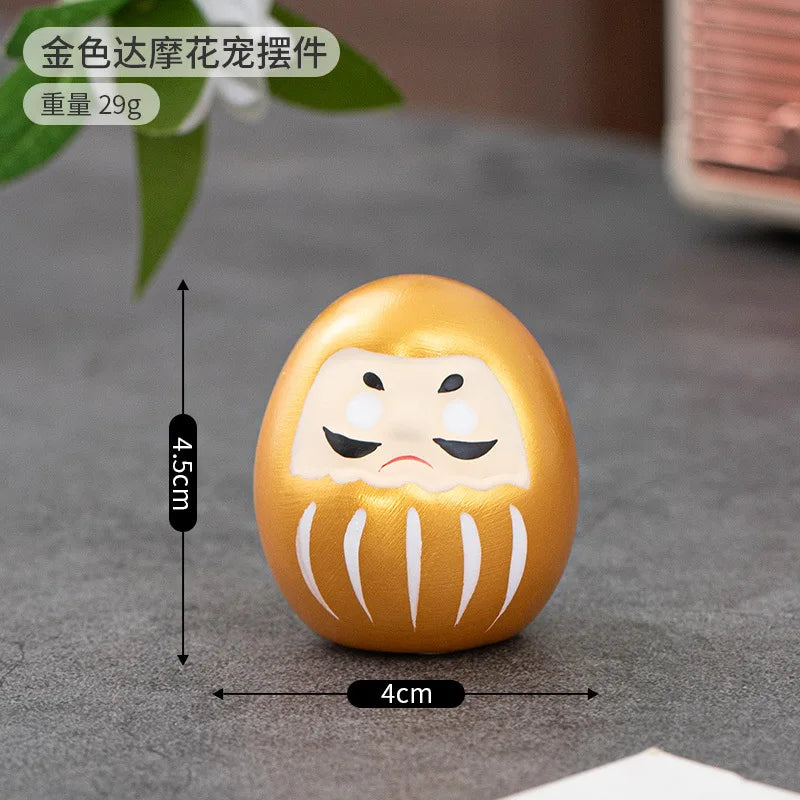 8 styles Japanese Ceramic Daruma Doll Crafts Lucky Charm Fortune Ornament Landscape Home Desk Decor Miniature Gifts Accessories