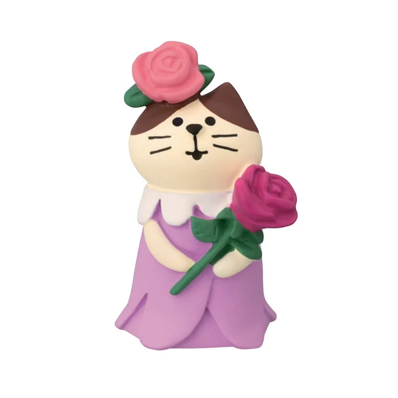 Cute Cat Wedding Zakka Figurine Bride Baby Stroller Resin Model Miniatures Model Cake Ornaments Decor Crafts Desktop Accessories