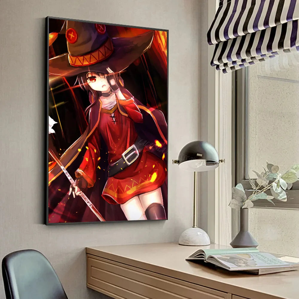 M-Megumin Poster HD Posters Home Room Bar Cafe Decor Art Wall Painting Picture