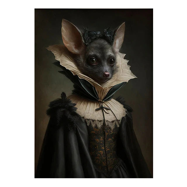 Retro Crow Witch Bat Skull Dark Academia Gothic Victorian Style Wall Art Canvas Painting Poster Print Halloween Gifts Room Decor