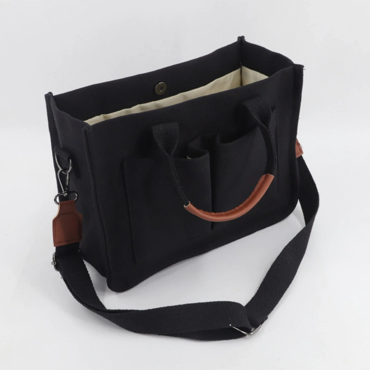 Large Canvas Tote Bag for Women with Pockets | Laptop Crossbody Purses & Everything Everyday Bag (Handbags for Work, Beach, Gym)