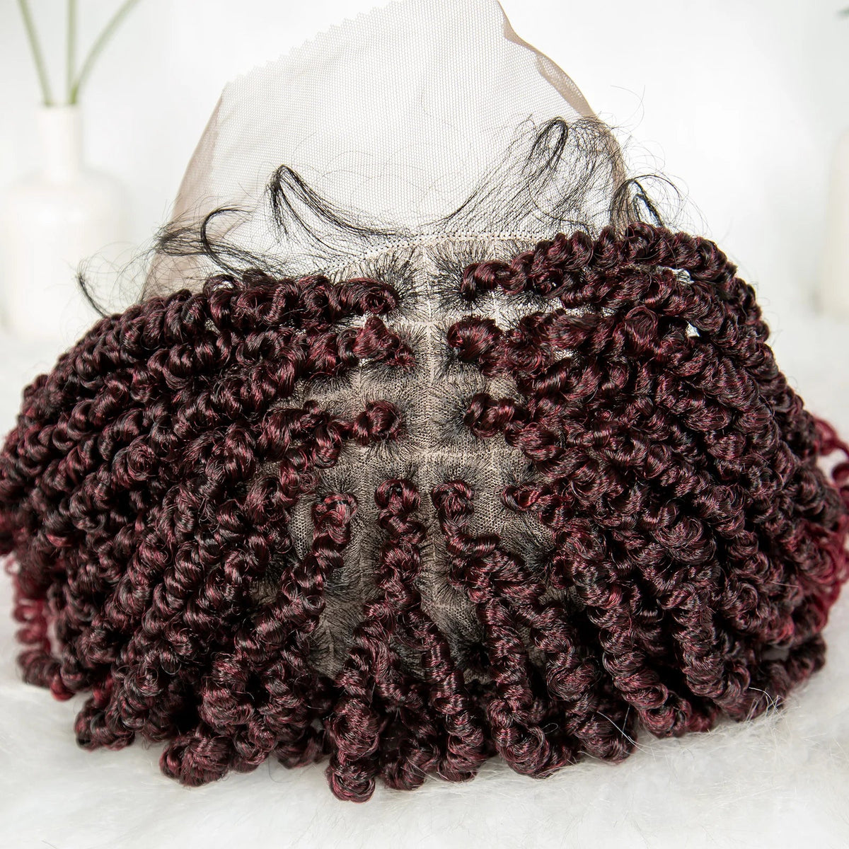 Short Length Box Braided Wig Full Lace Braided Wig Curly Hair With Baby Hair Braiding Wig Twisted Dreadlocks Wig For Women