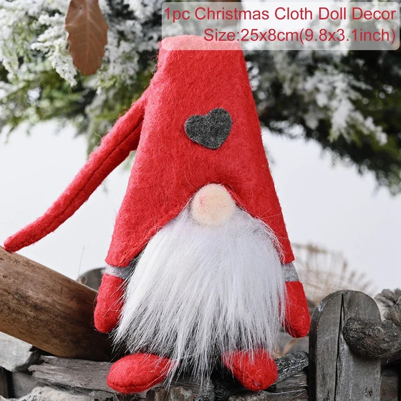 Santa Claus Doll Chirstmas Decorations Home 2025 Decor Table Elk Doll Christmas Ornaments Xmas Navidad Gifts Happy New Year 2026