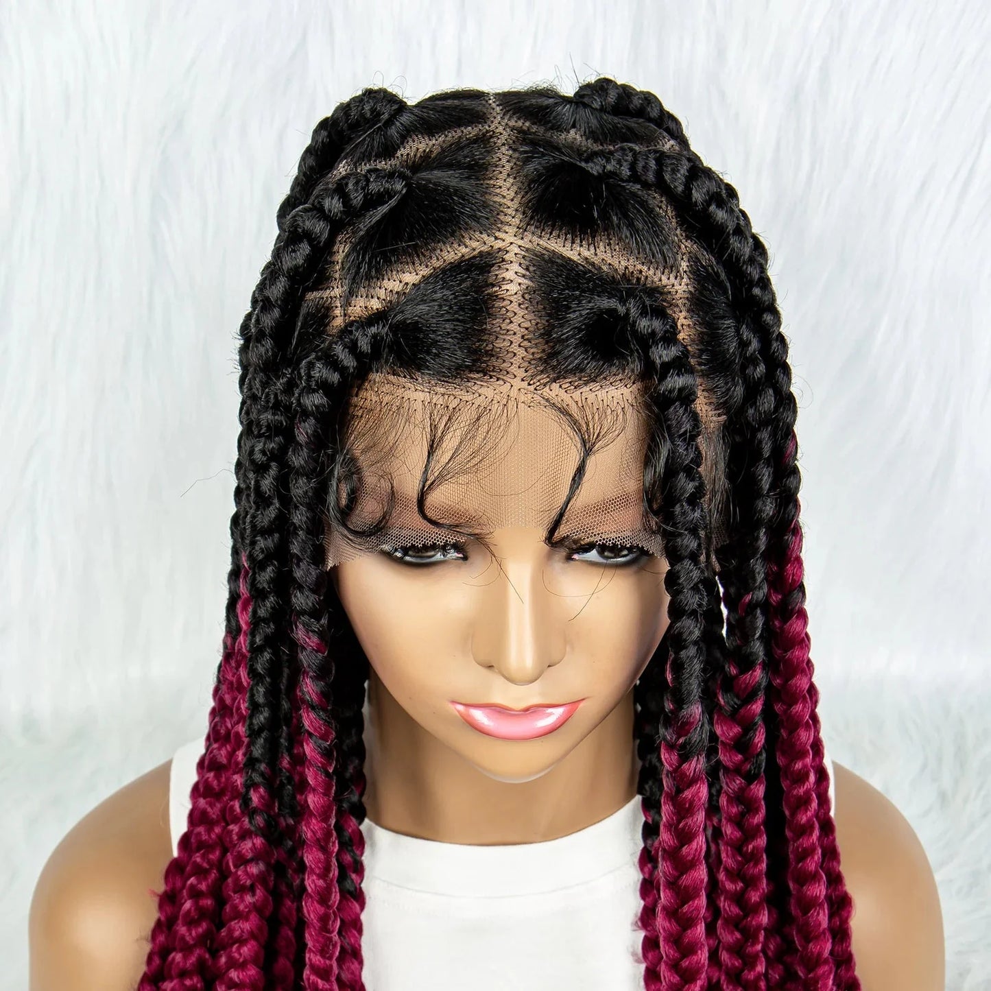 HD Lace Knotless Square Box Braids Wig | Full Lace | Baby Hair | Black Women
