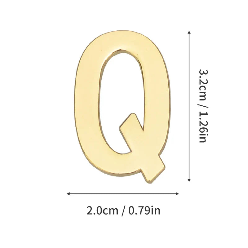 1Pcs Metal Self Adhesive House Number English Alphabet Letters for Apartment Room Door Plate Table Mailbox Number Stickers 3*2cm