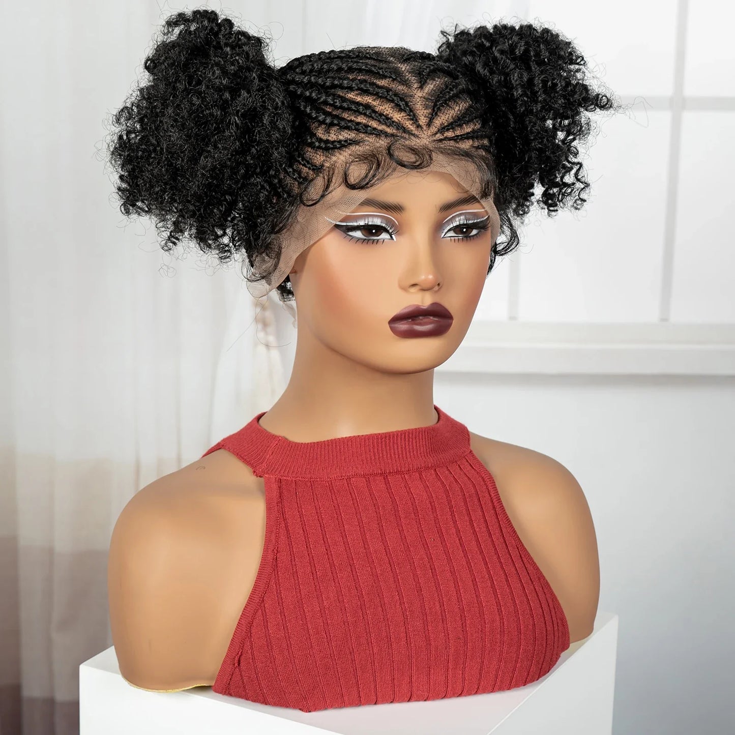 Cornrow Bantu Braids Wig | Full Lace Frontal | Baby Hair | Cosplay & Daily Wear