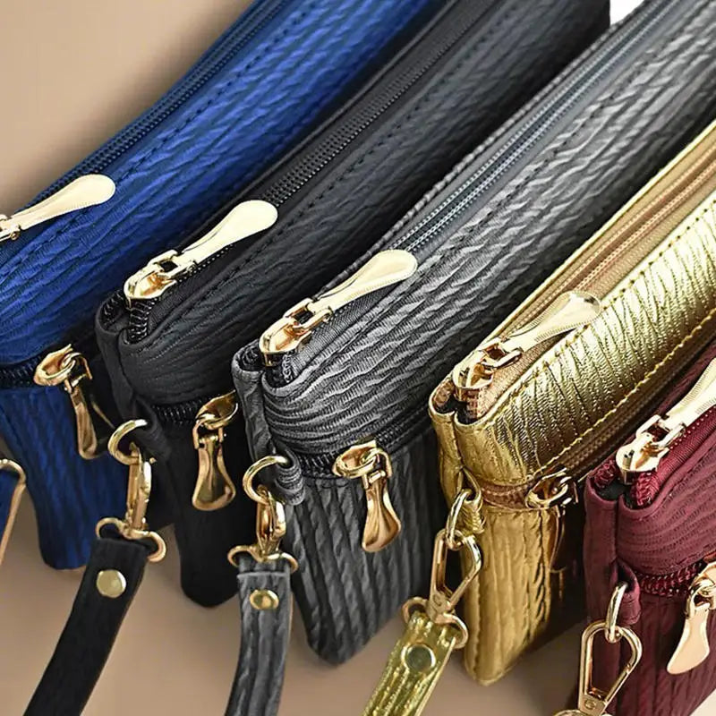 Fashion Zipper Bag Women's Wallet | Simple Coin Purse & Ladies Handbag (Mobile Phone Bag, Casual Small Square Bag)