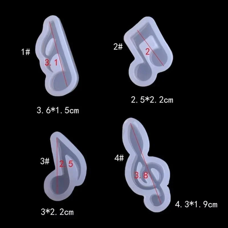 1pc Musical Note Silicone Mold Music Symbol Fondant Chocolate Sugarcraft Mould Cake Decorating Tools Baking Accessories