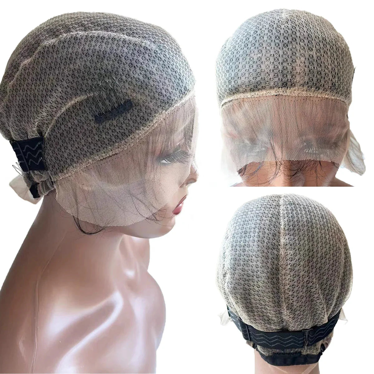 Full Lace Crochet Wig Cap with Baby Hair | Micro Senegalese Twist & Crochet Wig Base | Virgin Chinese Hair | Jerry Curl