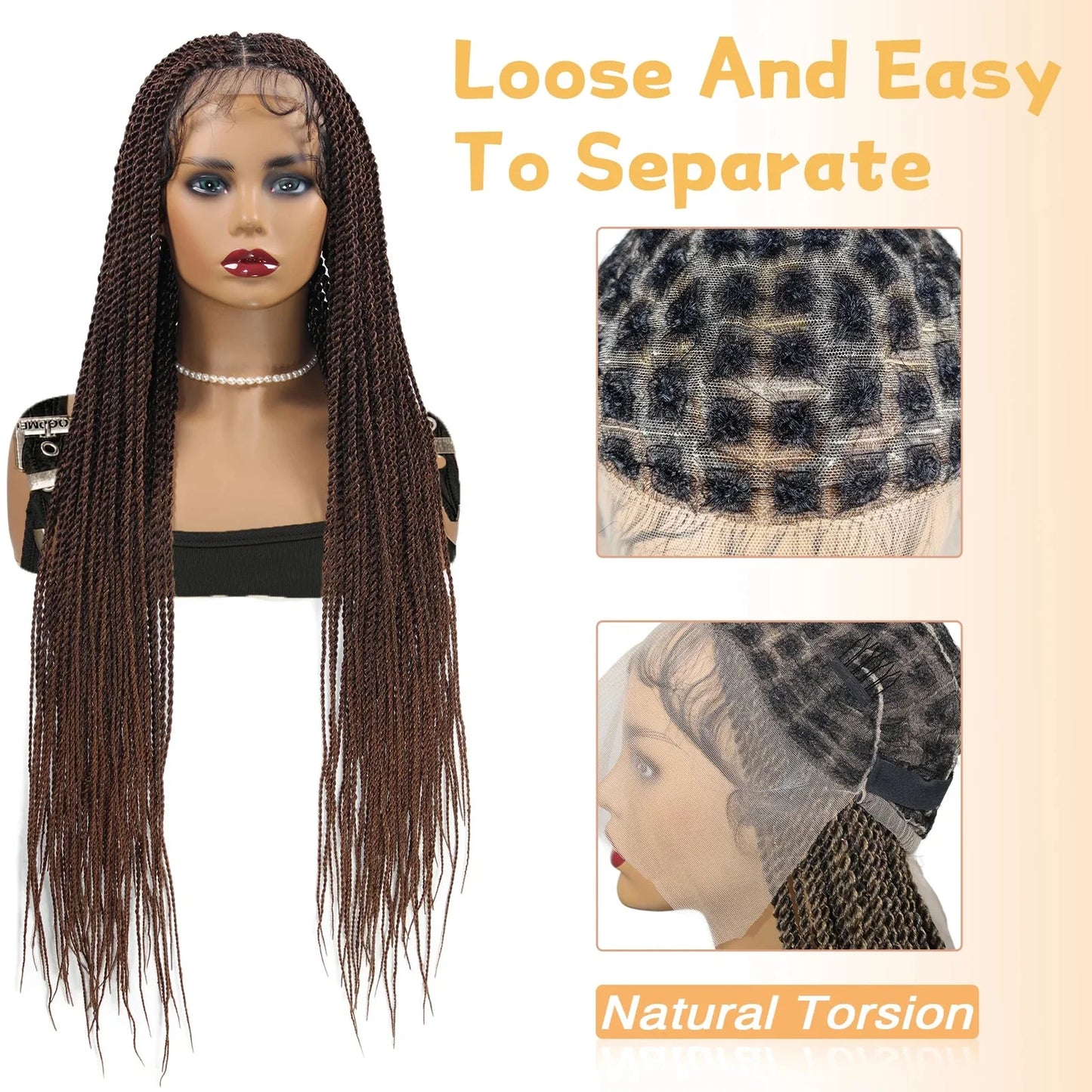 Goddess Faux Locs & Twist Braided Lace Front Wig | Box Braids | Full Lace Frontal | Synthetic Wig