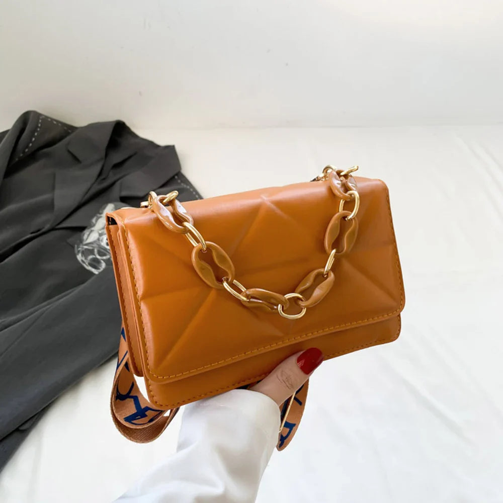 Winter Large Shoulder Bags for Women | Stone Pattern PU Leather Crossbody Bags & Brand Pink Tote Handbags (Chains Shopper Clutch Purse)