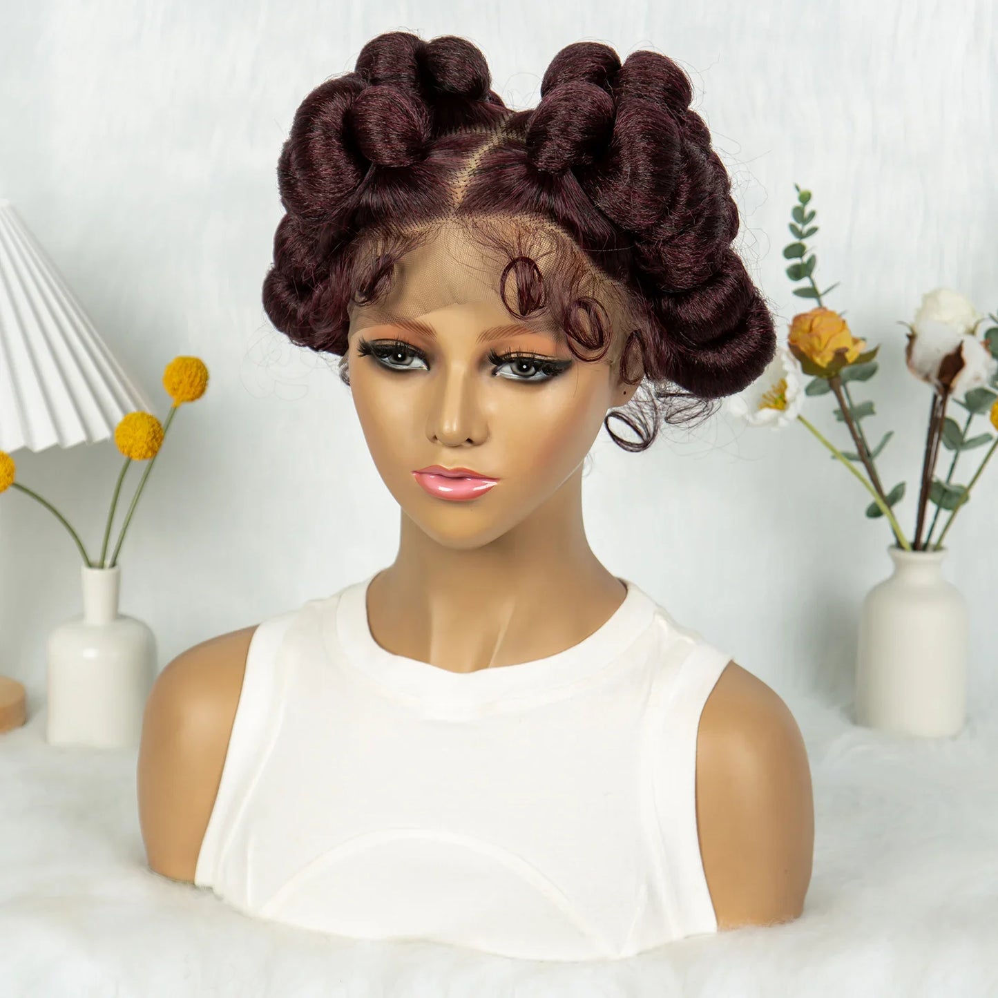 Knotless Box Braids Bantu Wig | Full Lace African Braiding