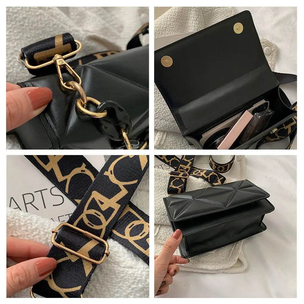 Large Capacity Shoulder Bag Women | Female Fashion Casual Handbags & PU Leather Crossbody Clutch Flap Bag (Streetwear Accessory)