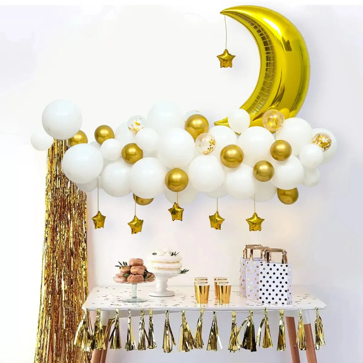 Eid Mubarak Balloons Background Ramadan Kareem Decoration Ramadan Mubarak Islamic Muslim Happy Eid Festival Party Supplies 2025