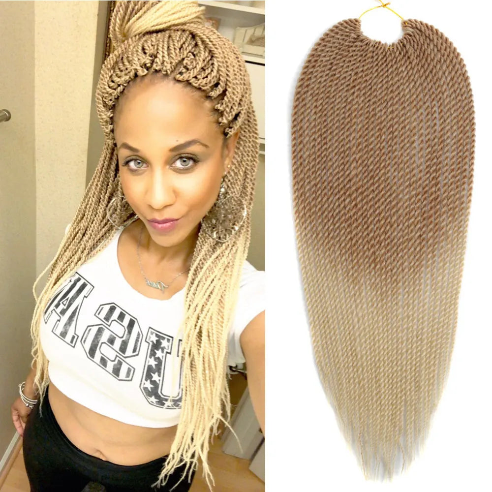 Full Star 30 Strand Pre-Twist Crochet Braids | Senegalese Twist | Ombre