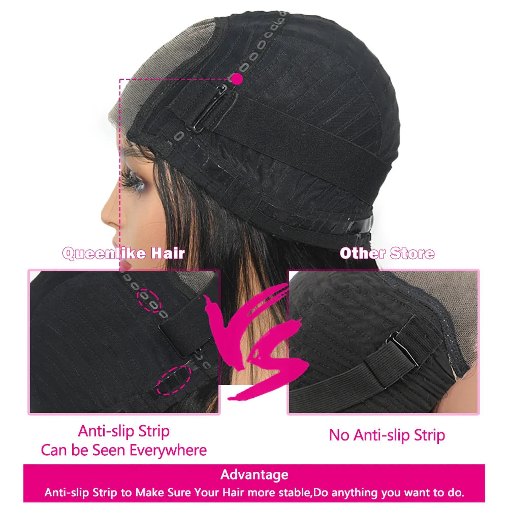 12 Inch Straight Bob Wig | Glueless | Brazilian Remy Hair | 4x4 Lace Closure | Pre-Cut | Ready to Wear | Natural Black