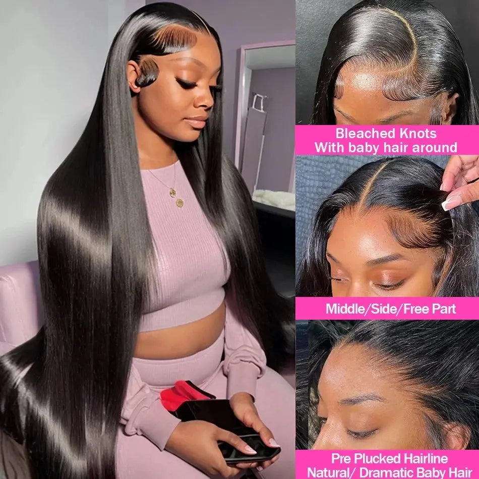 Straight Human Hair | HD Lace Frontal | Glueless | Ready To Wear | Brazilian | Preplucked