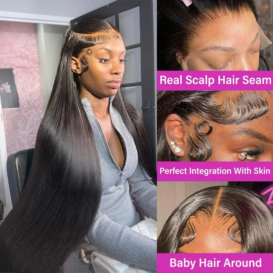 Straight Human Hair | HD Lace Frontal | Glueless | Ready To Wear | Brazilian | Preplucked