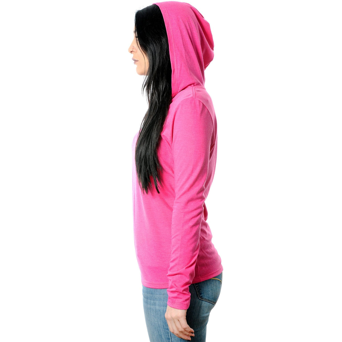 Crazy Piercings Lady Tapered Long Sleeve Hoodie