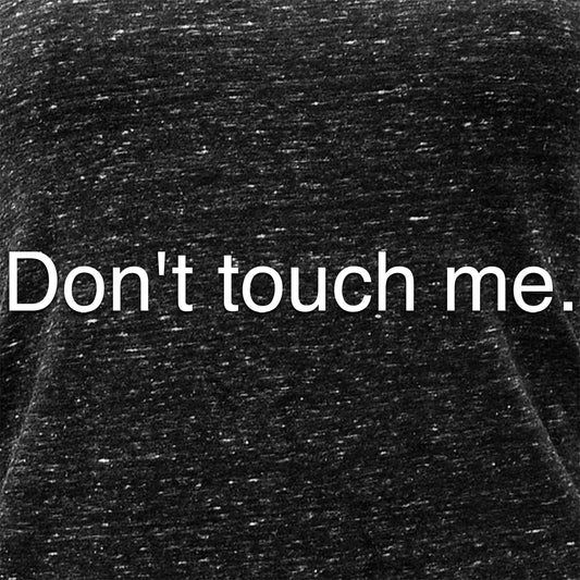 Don't Touch Me Black Gray Cosmic Twist Back Tank Top