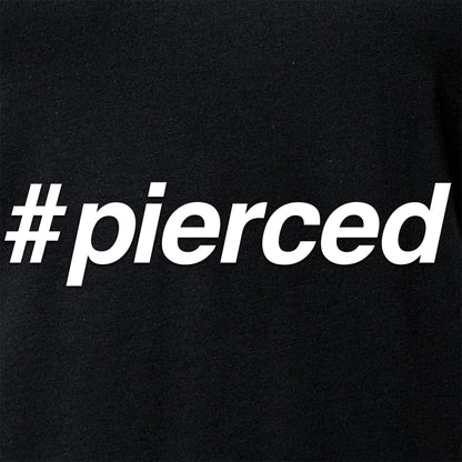 hashtag pierced Black Tapered V-Neck Tee Shirt